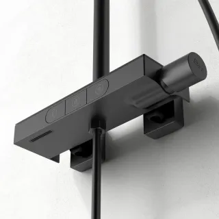 Душевая стойка Black&White Universe 5010ВUK чёрный матовый